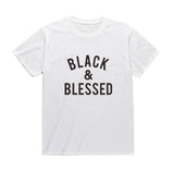 Black & Blessed White & Black T-Shirt