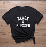 Black & Blessed Black & White Unisex T-Shirt