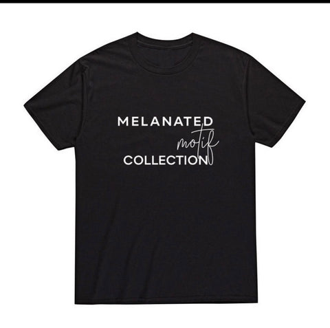 Melanated Motif Collection Unisex Black T-Shirt