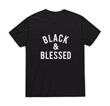 Black & Blessed Black & White Unisex T-Shirt